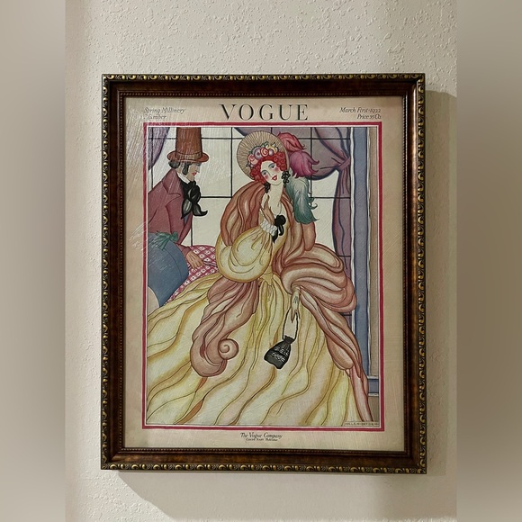 Vogue Art Print with Bronze Gold Frame
